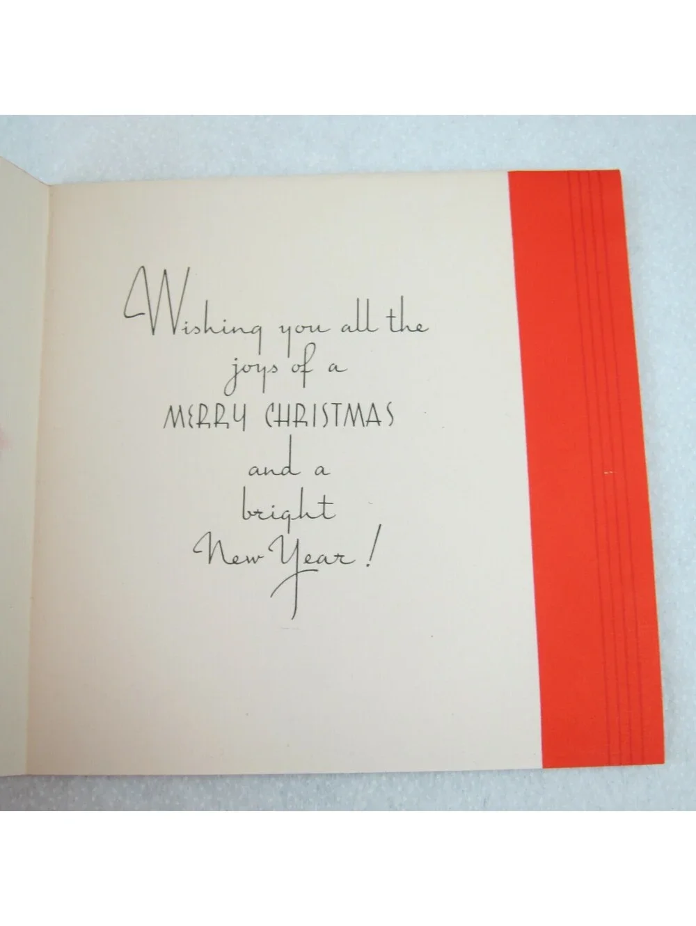 Vintage Christmas Card & Envelope Snow Cabin Stream John Greenleaf Whittier Poem